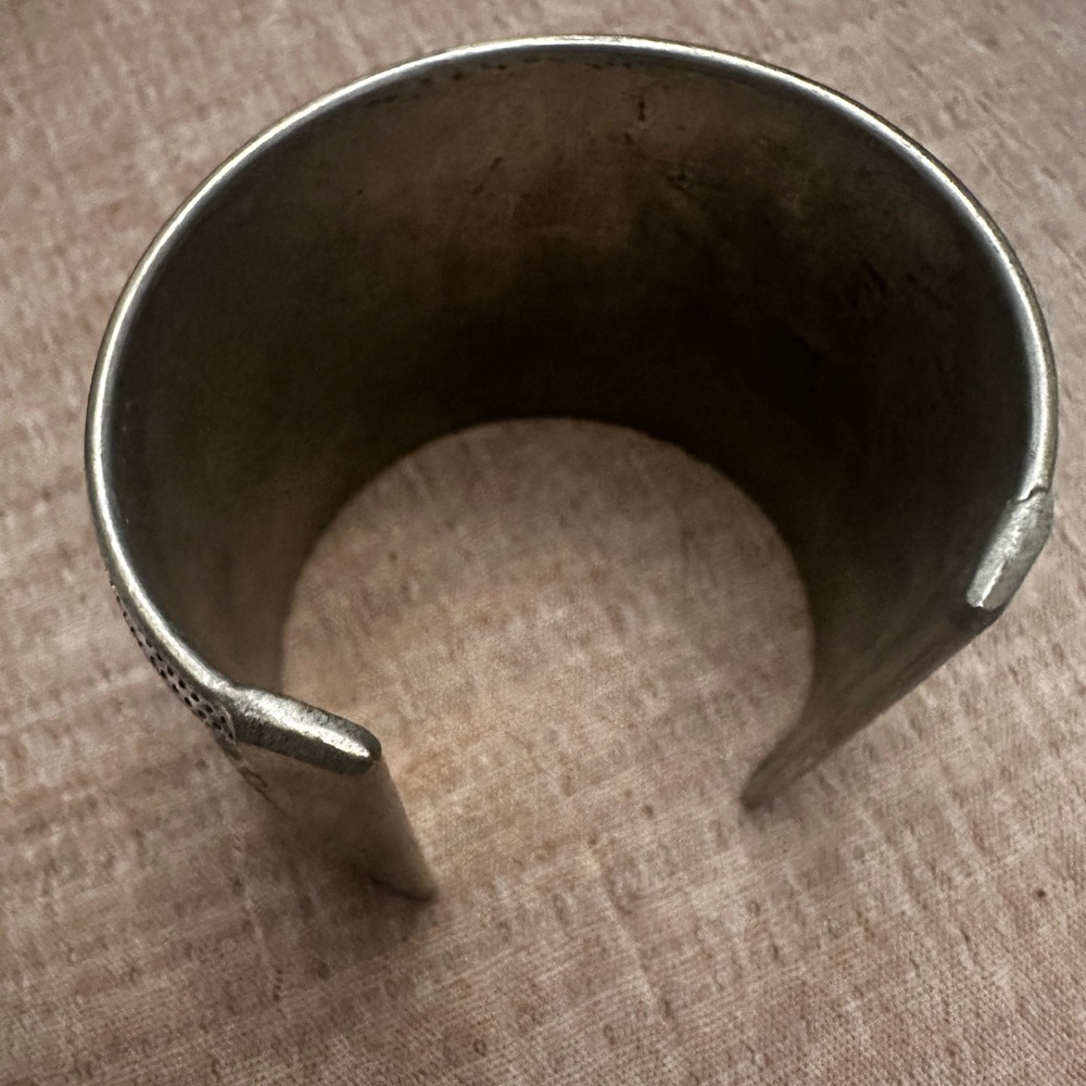Silver Etched Cuff Bracelet - Picture 4 of 6